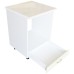 Corp pentru cuptor incorporabil cu sertar Zebra, Alb/MDF Vanilie lucios, cu blat Travertin, 60 x 85 x 60 cm